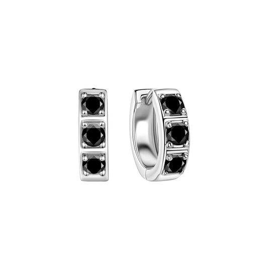 Three Round Huggie Earrings