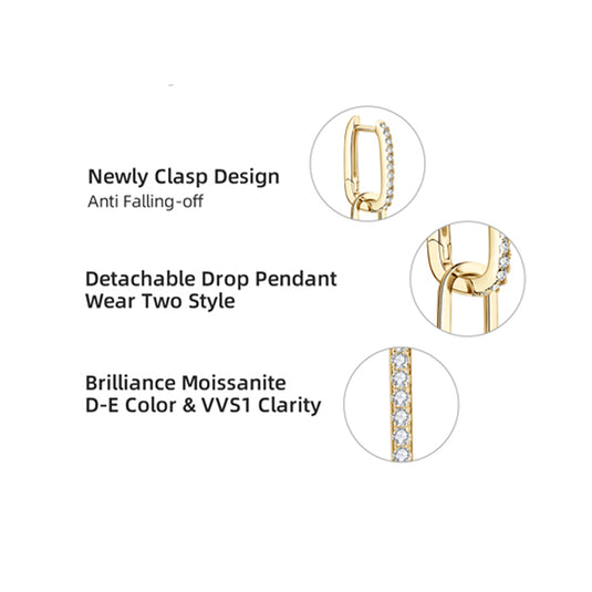 Paperclip Detachable Earrings