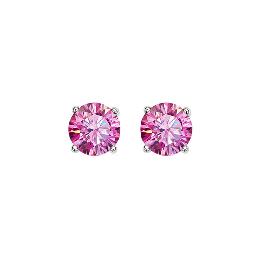 Round Pink Studs