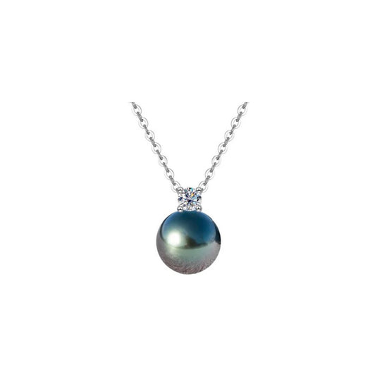 Small Gem Adorned Tahitian Pearl Pendant