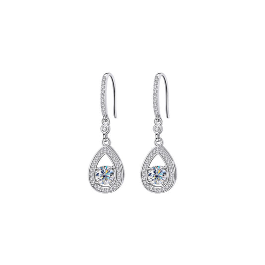 Tear Drop Halo Earrings