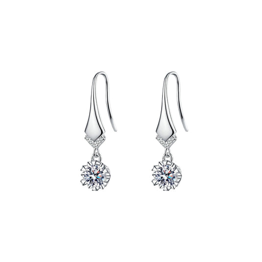 Arrow Solitaire Dangle Earrings