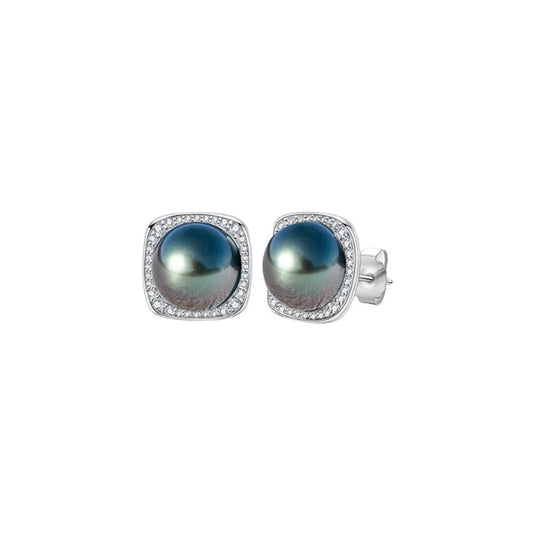 Tahitian Halo Studs
