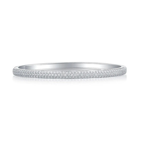 Half Pave Round Bangle