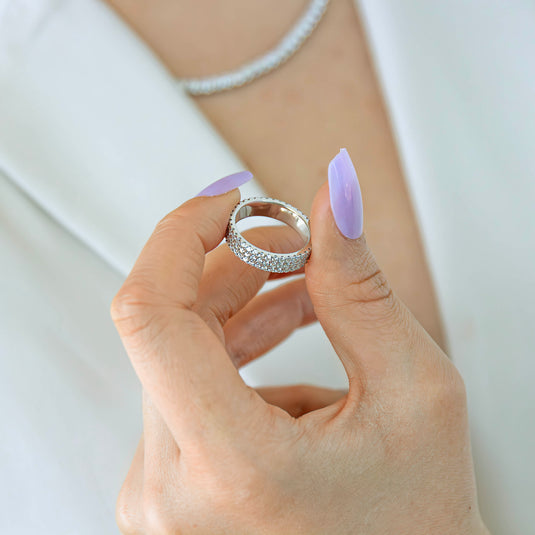 Three Row Eternity Band