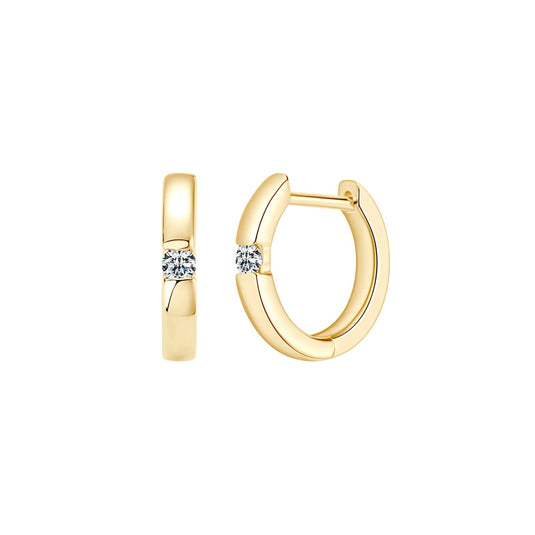 Round Huggie Earrings