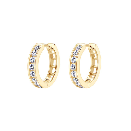 Channel Huggie Earrings
