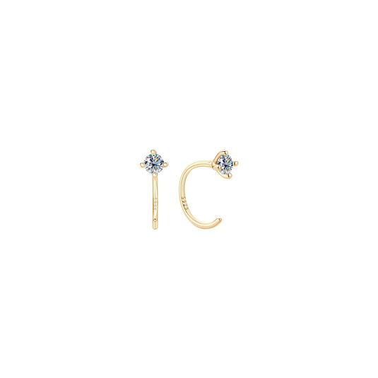 Solitaire Curve Studs