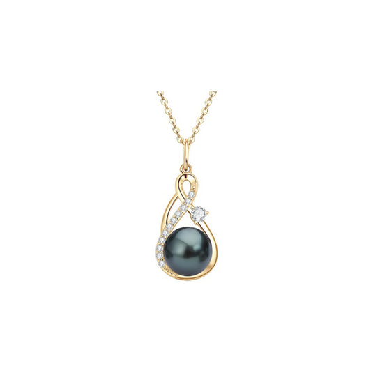 Tahitian Pearl Halo Pendant