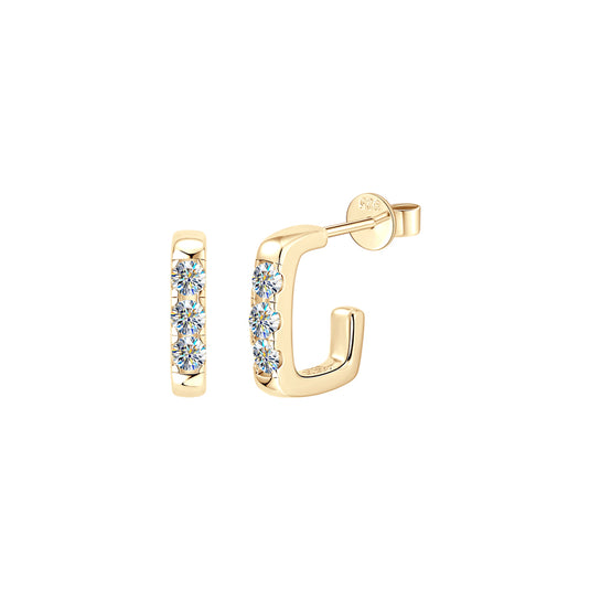 C Huggie Earrings