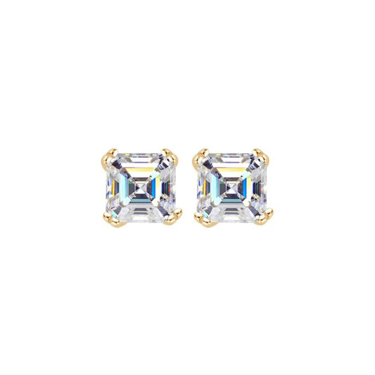 Asscher Cut Studs