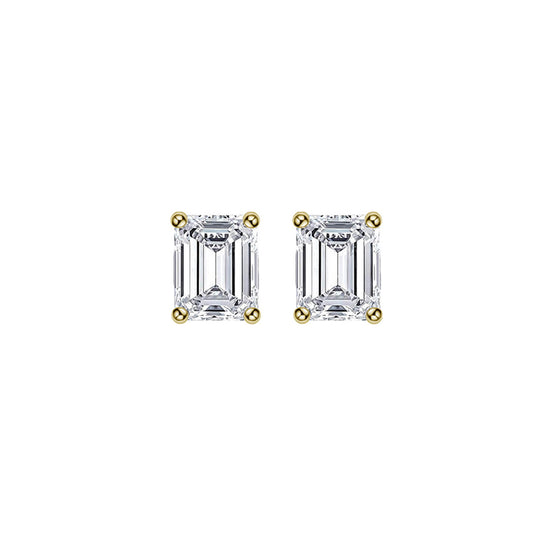 Emerald Cut Studs