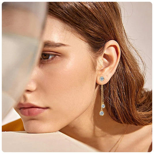 Double Dangle Chain Earrings