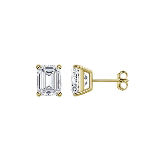 Emerald Cut Studs