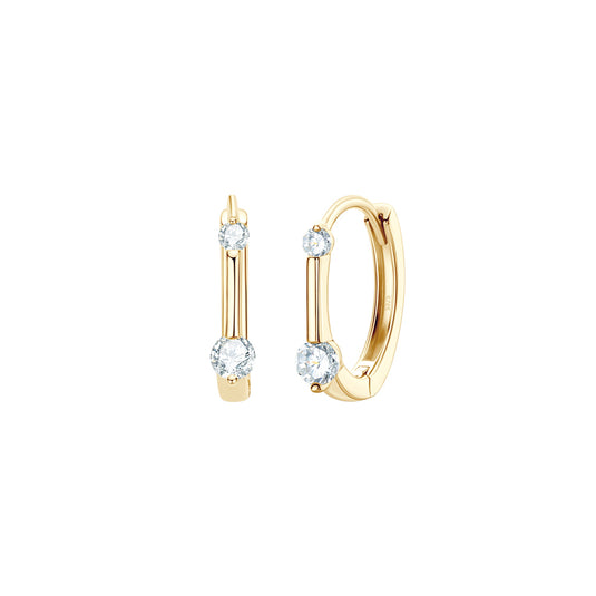 Two Bar Huggie Earrings
