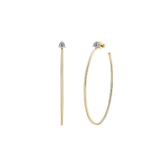 Stud Big Hoop Earrings
