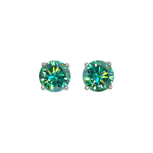 Round Green Studs