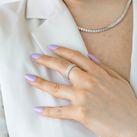 Three Row Eternity Band