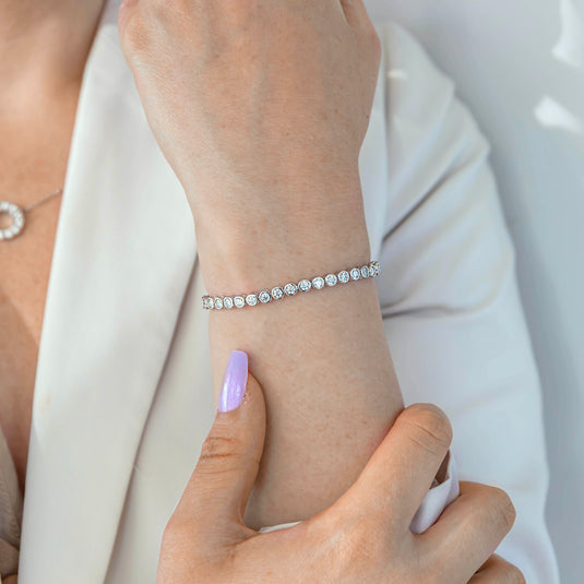 Bezel Tennis Bracelet