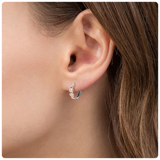 Flower Huggie Earrings