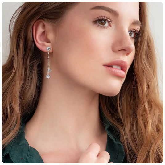 Double Dangle Chain Earrings