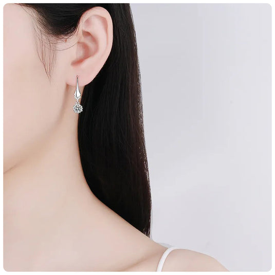 Arrow Solitaire Dangle Earrings
