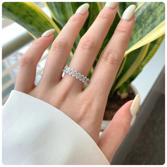 Oval Cut Eternity Band