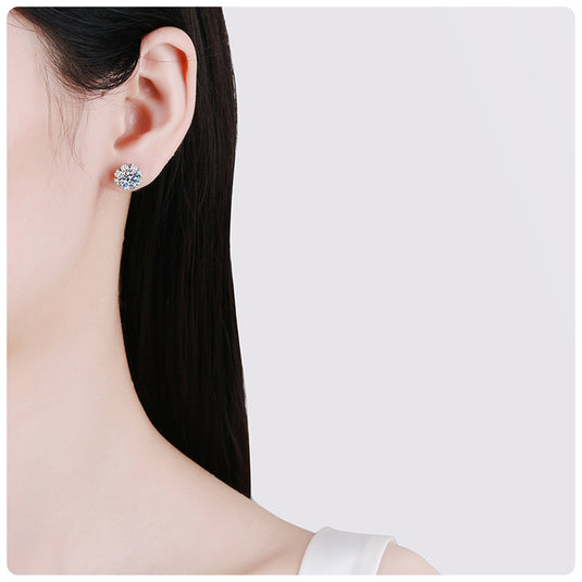 Studded Halo Round Studs