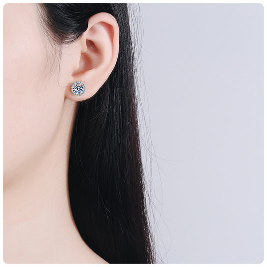 Round Halo Studs