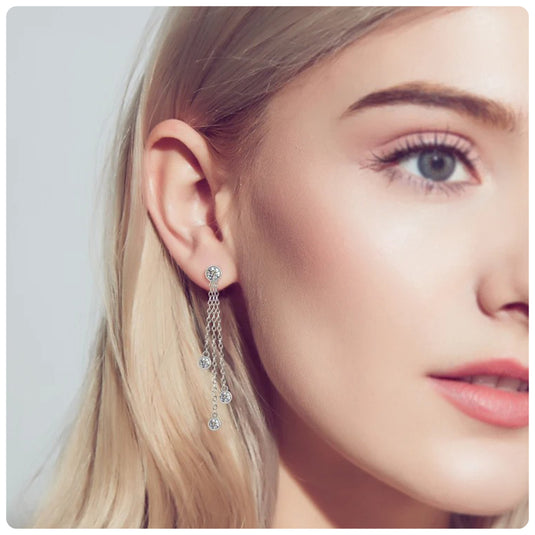 Triple Dangle Chain Earrings