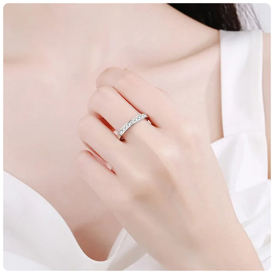 Half Channel Round Pave Band