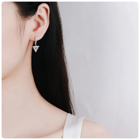 Trillion Halo Charm Earrings