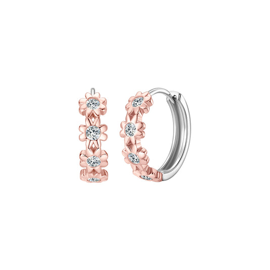 Flower Huggie Earrings