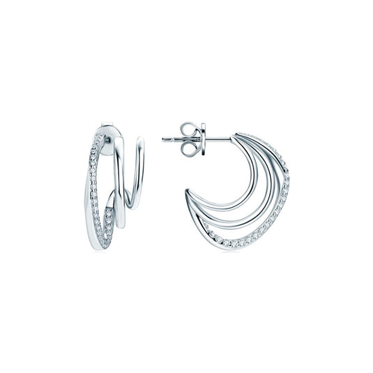 Triple Angled Huggie Earrings