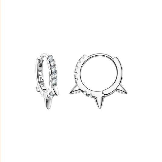 Spike Huggie Earrings