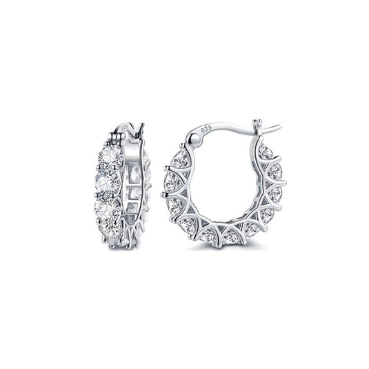 Open Prong Huggie Earrings