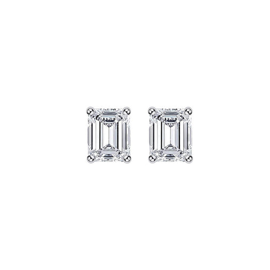 Emerald Cut Studs