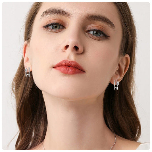 Double Sided Huggie Earrings