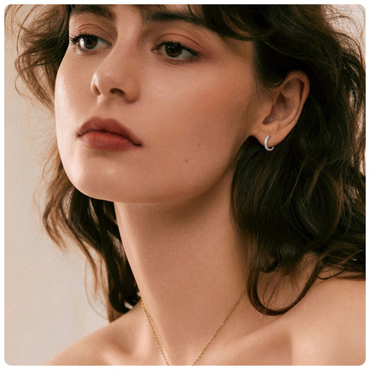 Pave Huggie Earrings
