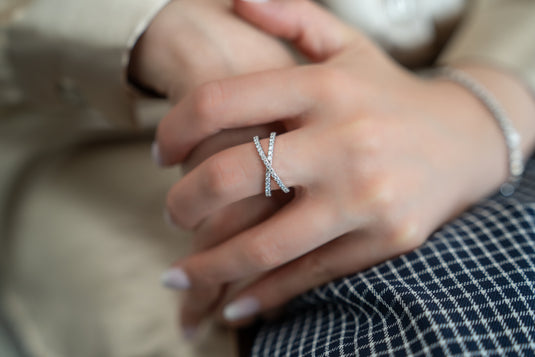 Slim X Statement Ring