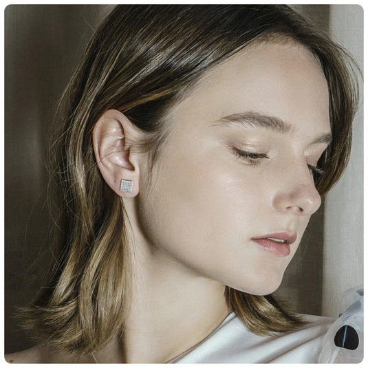 Square Pave Studs