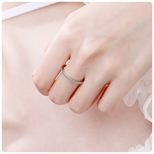 Half Pave Stack Band