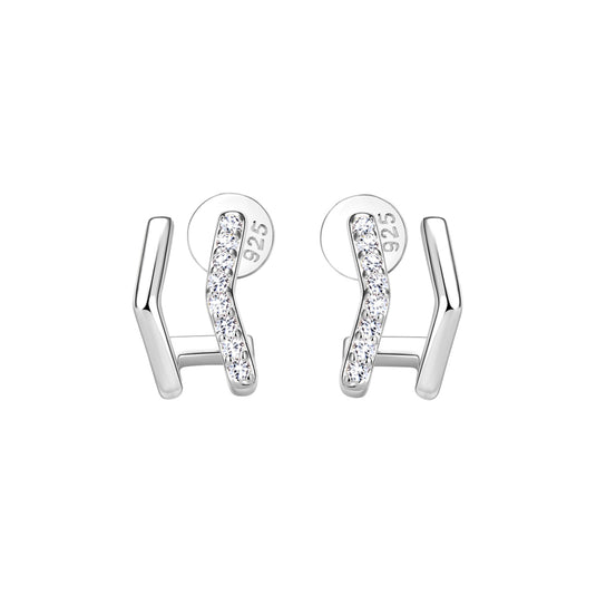 Geometric Huggie Earrings