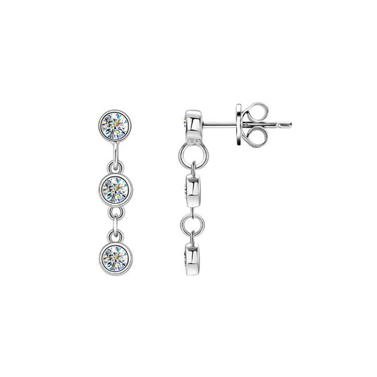 Multi Bezel Dangle Earrings