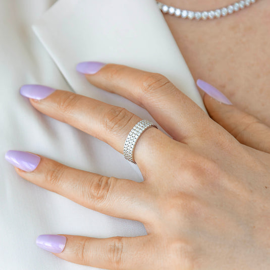 Three Row Eternity Band