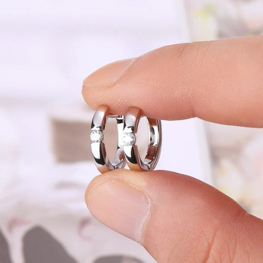 Round Huggie Earrings