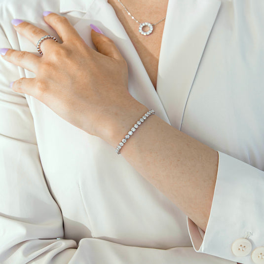 Bezel Tennis Bracelet