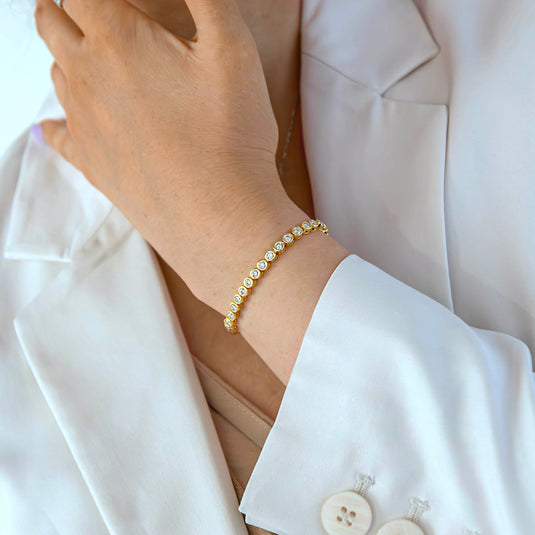 Bezel Tennis Bracelet