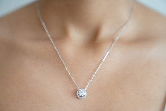 Round Halo Pendant