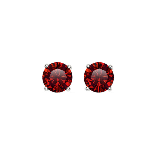 Round Red Studs